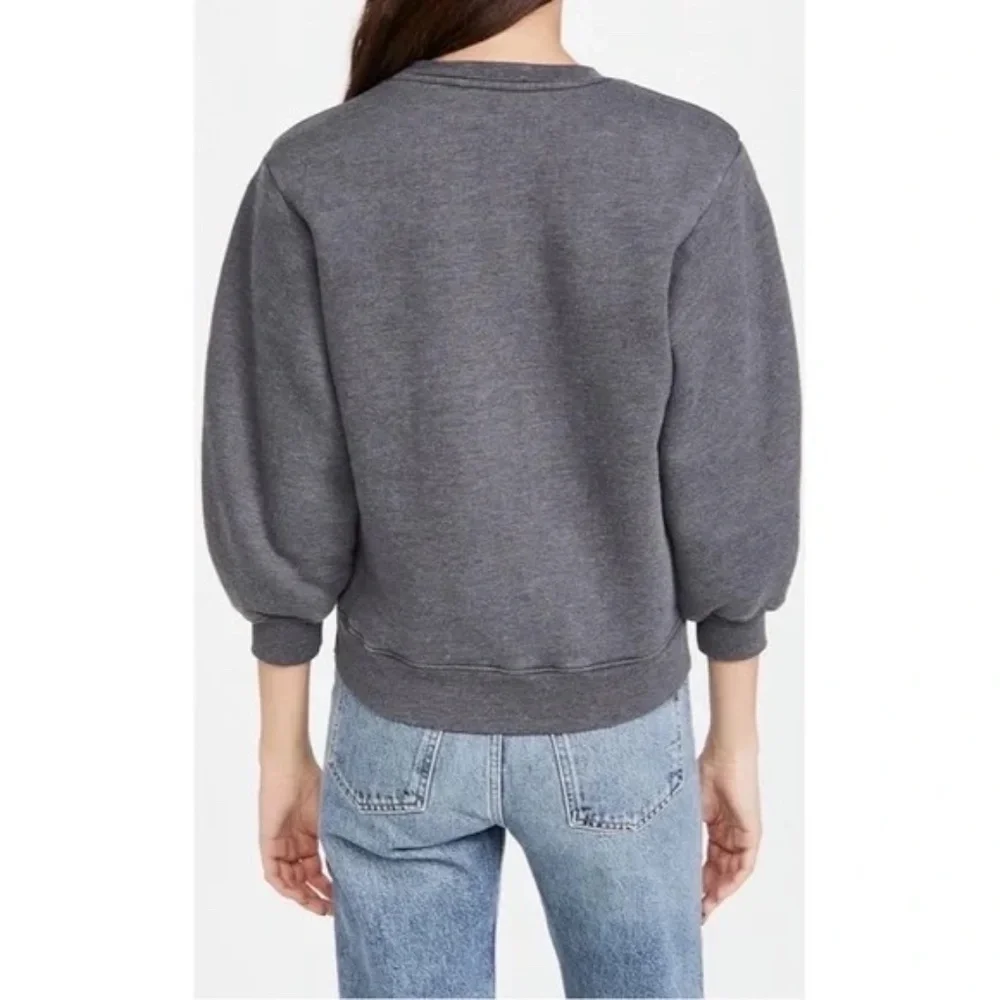 AGOLDE Gray Thora 3/4 Sleeve Sweatshirt